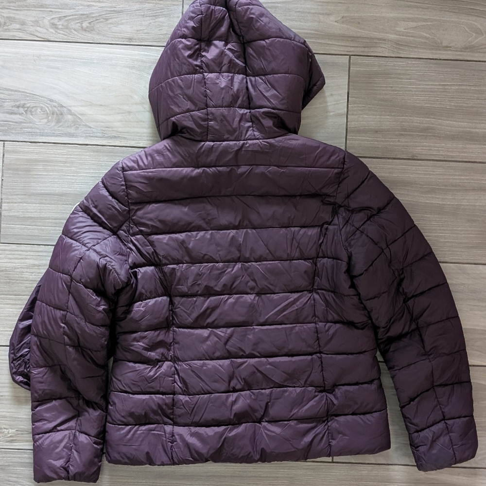 Madden Girl Eggplant Puffer Jacket With Stuff Sack - Picture 6 of 6